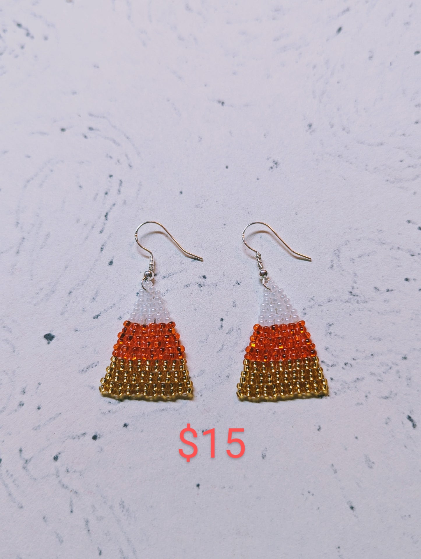 Candy Corn sparkle earrings