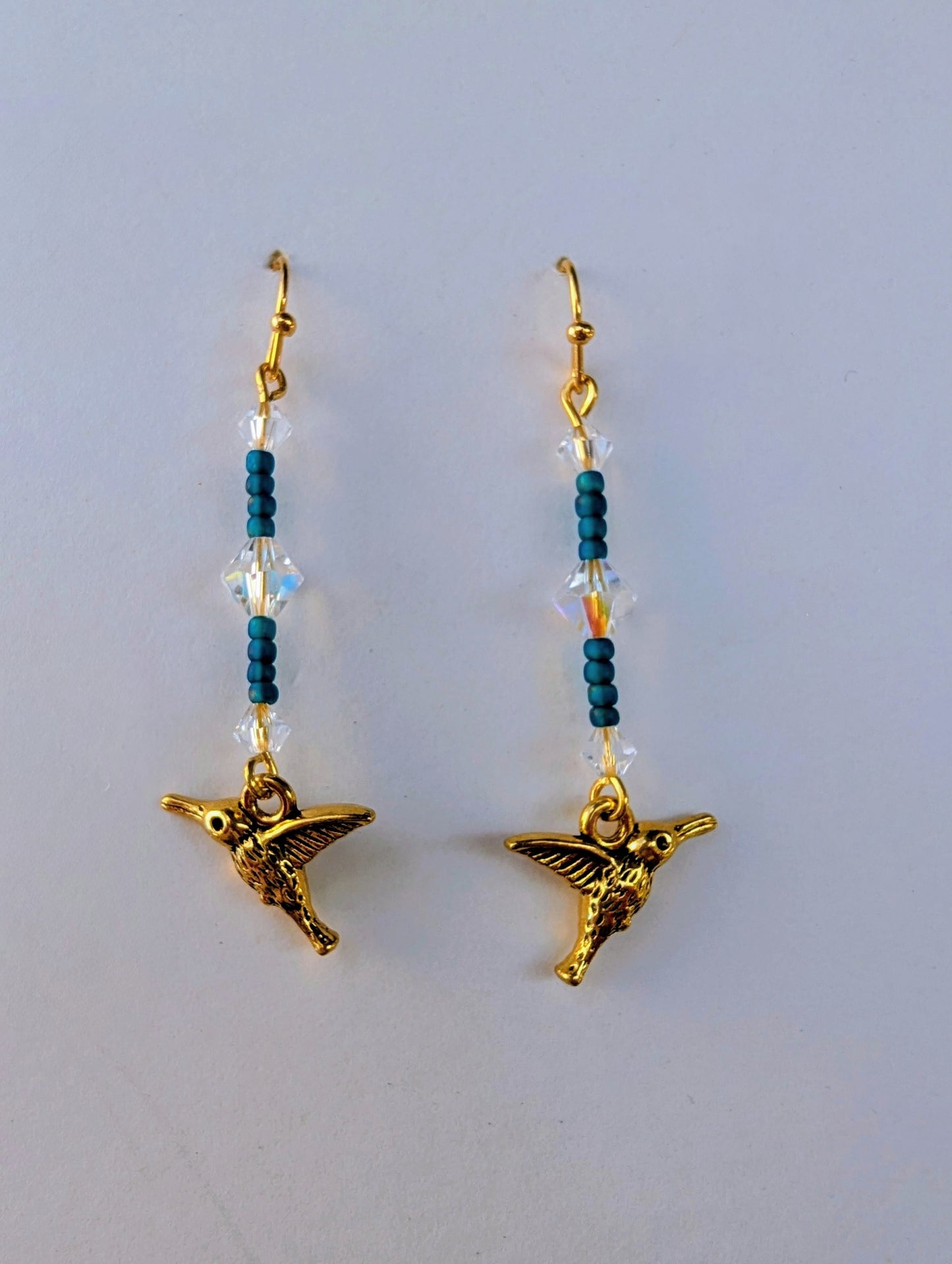 Blue Hummingbird dangles